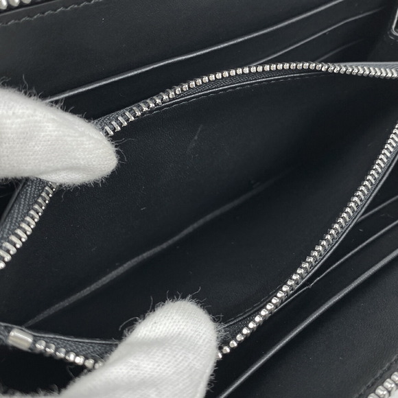 Loewe Repeat Anagram Round Zip Long Wallet Black Leather - Picture 6 of 6